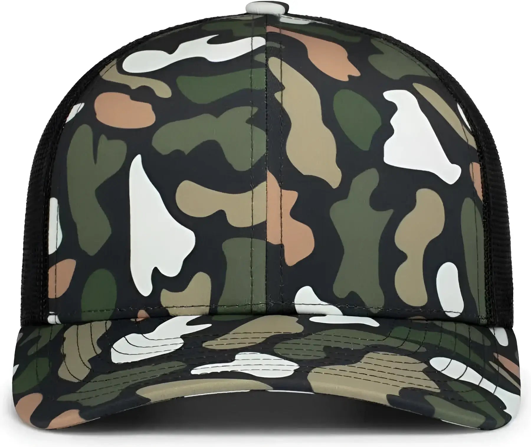 Pacific Headwear P686 Duck Camo Trucker Snapback Cap - Bayou Lt Charcoal Bayou - Bayou Lt Charcoal Bayou / 7’’ - 7 7/8’’