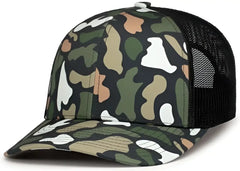 Pacific Headwear P686 Duck Camo Trucker Snapback Cap Bayou Lt Charcoal Bayou Bayou Lt Charcoal Bayou / 7’’ 7 7/8’’