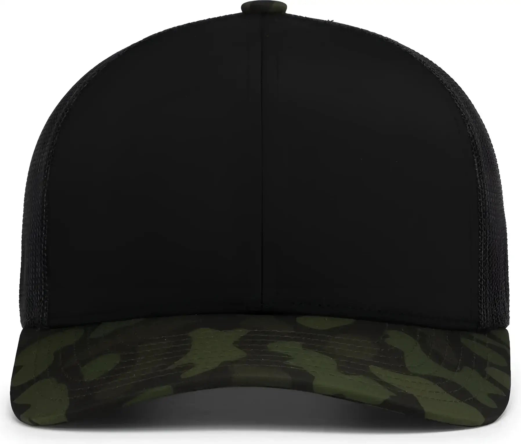 Pacific Headwear P686 Duck Camo Trucker Snapback Cap - Black Charcoal Woodland - Charcoal Black / 7’’ - 7 7/8’’