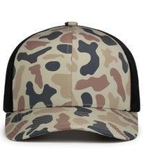 Pacific Headwear P686 Duck Camo Trucker Snapback Cap - Canyon Lt Charcoal Canyon - Canyon Lt Charcoal Canyon / 7’’ - 7