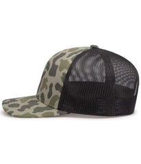 Pacific Headwear P686 Duck Camo Trucker Snapback Cap - Coastland Lt Charcoal Coastland - Coastland Lt Charcoal