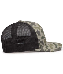Pacific Headwear P686 Duck Camo Trucker Snapback Cap - Coastland Lt Charcoal Coastland - Coastland Lt Charcoal
