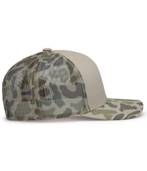 Pacific Headwear P686 Duck Camo Trucker Snapback Cap - Khaki Coastland Coastland - Khaki Coastland Coastland / 7’’ - 7