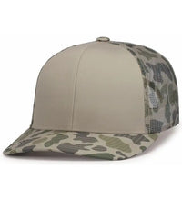 Pacific Headwear P686 Duck Camo Trucker Snapback Cap - Khaki Coastland Coastland - Khaki Coastland Coastland / 7’’ - 7