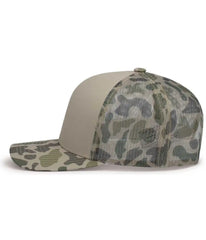 Pacific Headwear P686 Duck Camo Trucker Snapback Cap - Khaki Coastland Coastland - Khaki Coastland Coastland / 7’’ - 7