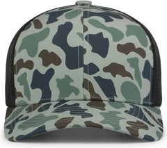 Pacific Headwear P686 Duck Camo Trucker Snapback Cap - Mallard Lt Charcoal Mallard - Mallard Lt Charcoal Mallard / 7’’