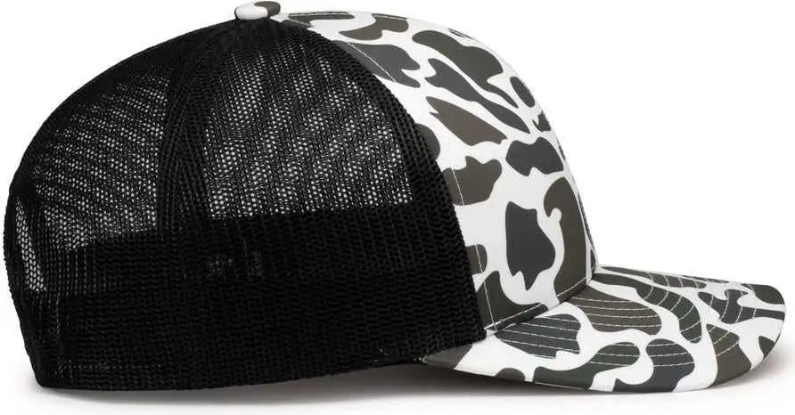 Pacific Headwear P686 Duck Camo Trucker Snapback Cap - Timberline Lt Charcoal Timberline - Timberline Lt Charcoal