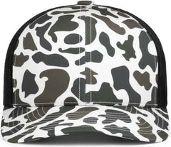 Pacific Headwear P686 Duck Camo Trucker Snapback Cap - Timberline Lt Charcoal Timberline - Timberline Lt Charcoal