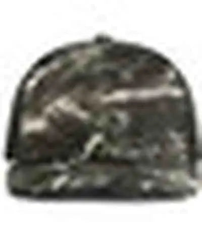 Pacific Headwear P691 Mossy Oak Low Profile Trucker Pacflex Cap - Elements Agua Blacktip Black Elements Agua Blacktip