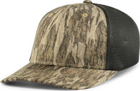 Pacific Headwear P691 Mossy Oak Low Profile Trucker Pacflex Cap New Bottomland Lt Charcoal New Bottomland Mossy Oak / 6
