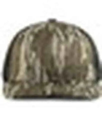 Pacific Headwear P691 Mossy Oak Low Profile Trucker Pacflex Cap - Original Bottomland Lt Charcoal Original Bottomland