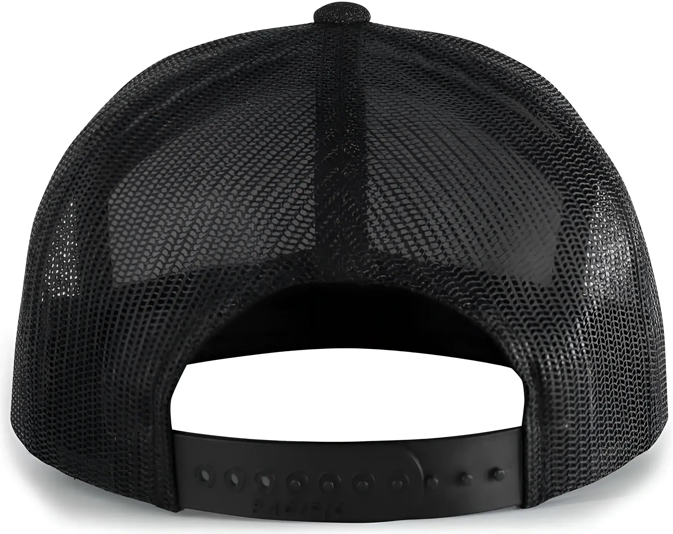 Pacific Headwear P710 Heather 6-Panel Arch Trucker Snapback Cap - Black Heather Black - Black Heather Black / 7’’ - 7