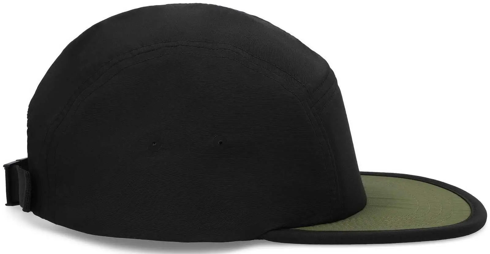 Pacific Headwear P781 Packable Camper Cap - Black Loden - Black Dark Gray / 7’’ - 7 7/8’’