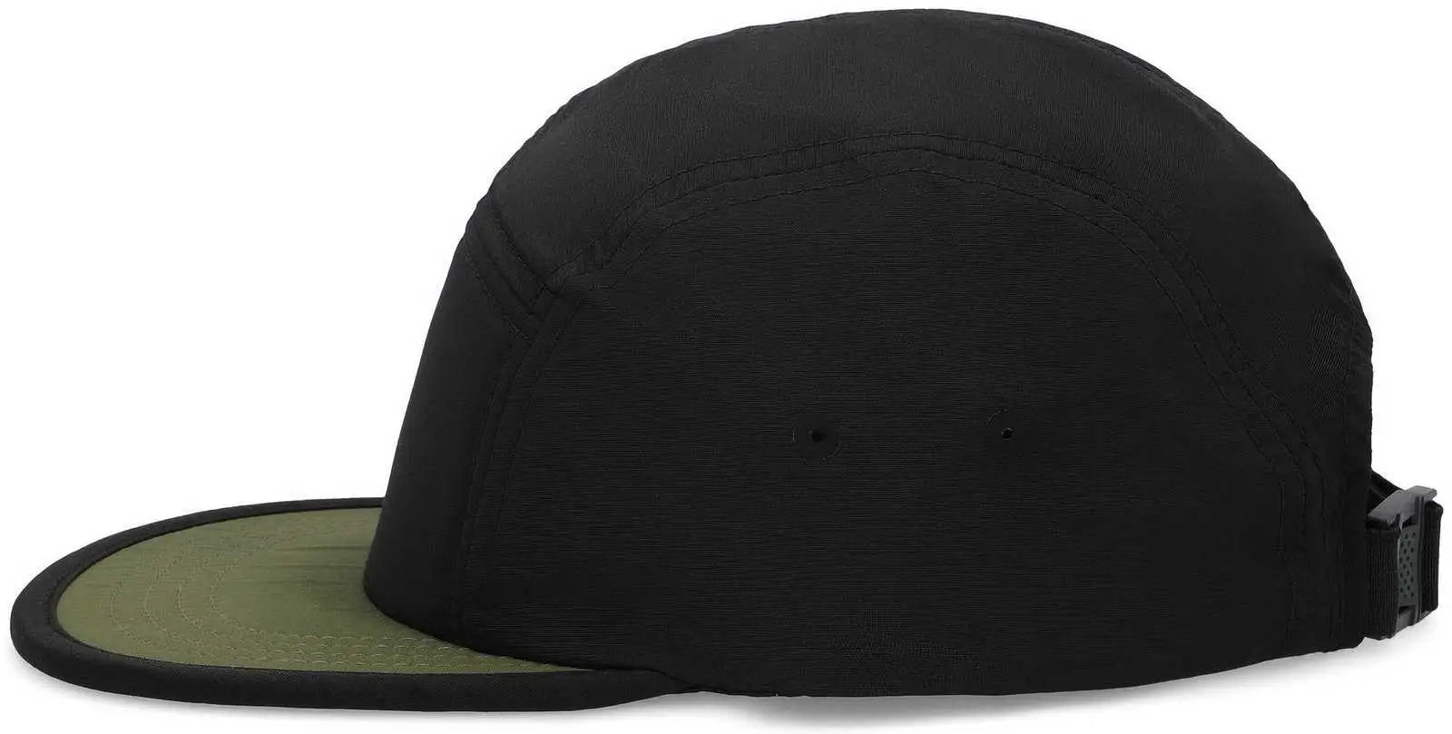 Pacific Headwear P781 Packable Camper Cap - Black Loden - Black Dark Gray / 7’’ - 7 7/8’’
