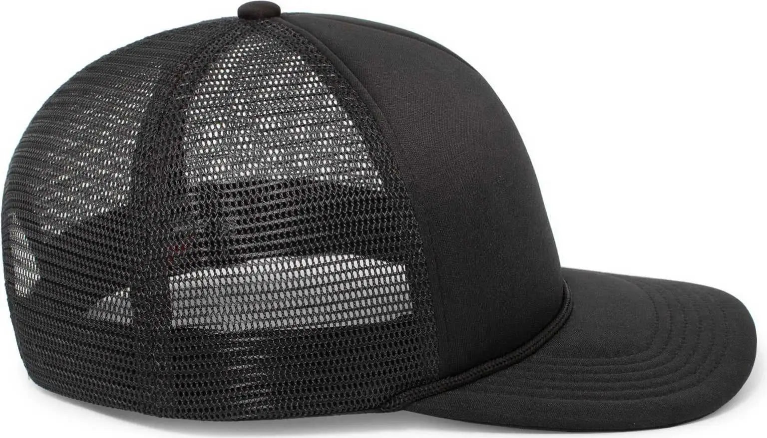 Pacific Headwear P782 Foamie Fresh Trucker Cap - Black - Black / 7’’ - 7 7/8’’