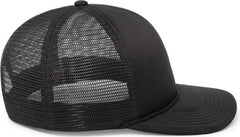 Pacific Headwear P782 Foamie Fresh Trucker Cap Black Black / 7’’ 7 7/8’’