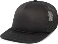 Pacific Headwear P782 Foamie Fresh Trucker Cap Black Black / 7’’ 7 7/8’’