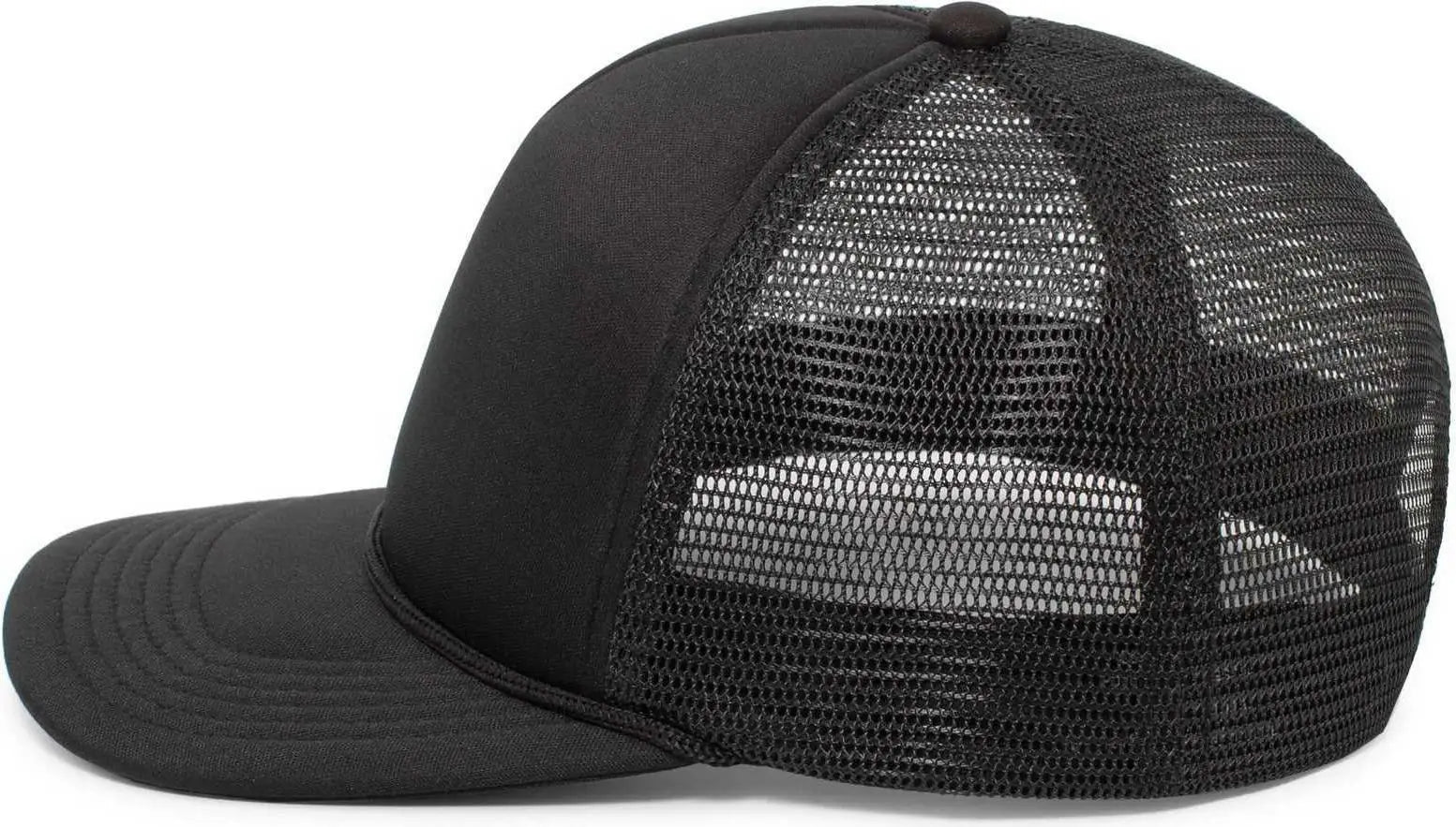 Pacific Headwear P782 Foamie Fresh Trucker Cap - Black - Black / 7’’ - 7 7/8’’