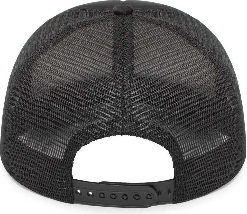 Pacific Headwear P782 Foamie Fresh Trucker Cap - Black White - Black White / 7’’ - 7 7/8’’