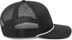 Pacific Headwear P782 Foamie Fresh Trucker Cap Black White Black White / 7’’ 7 7/8’’