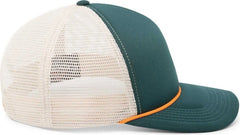 Pacific Headwear P782 Foamie Fresh Trucker Cap - Dark Teal Khaki Dark Teal Orange - Teal Khaki / 7’’ - 7 7/8’’