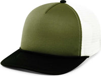 Pacific Headwear P782 Foamie Fresh Trucker Cap Moss White Black Olive White / 7’’ 7 7/8’’
