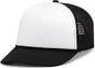 Pacific Headwear P782 Foamie Fresh Trucker Cap White Black Black White Black Black / 7’’ 7 7/8’’