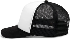 Pacific Headwear P782 Foamie Fresh Trucker Cap White Black Black White Black Black / 7’’ 7 7/8’’