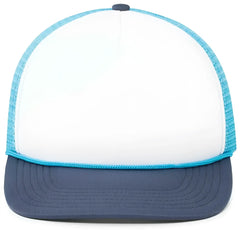Pacific Headwear P782 Foamie Fresh Trucker Cap White Bright Blue Navy White Bright Blue Navy / 7’’ 7 7/8’’