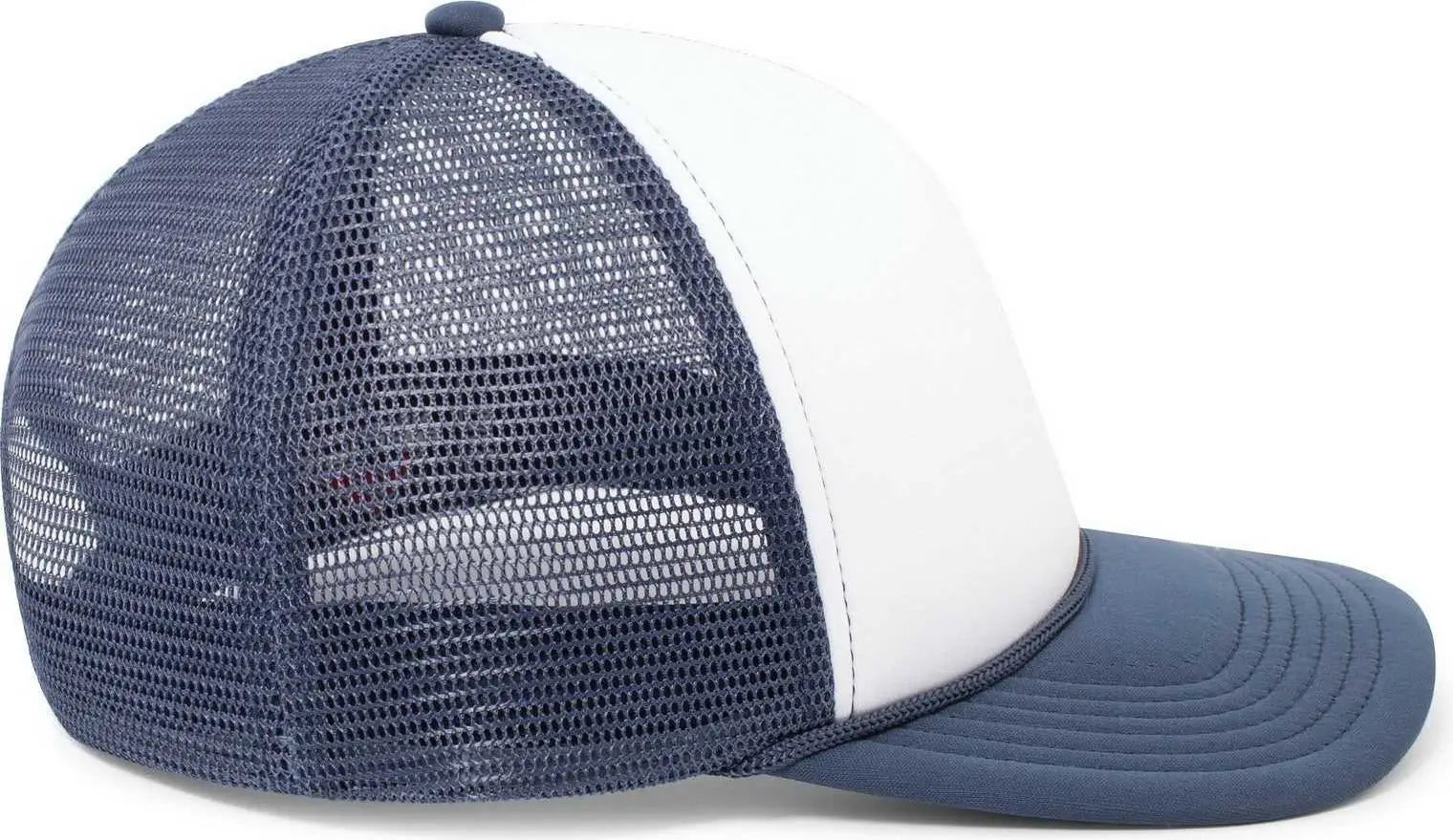 Pacific Headwear P782 Foamie Fresh Trucker Cap - White Navy Navy - White Navy Navy / 7’’ - 7 7/8’’