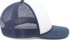 Pacific Headwear P782 Foamie Fresh Trucker Cap White Navy Navy White Navy Navy / 7’’ 7 7/8’’