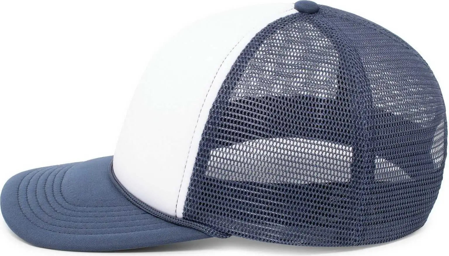 Pacific Headwear P782 Foamie Fresh Trucker Cap - White Navy Navy - White Navy Navy / 7’’ - 7 7/8’’