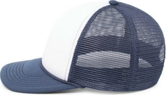 Pacific Headwear P782 Foamie Fresh Trucker Cap White Navy Navy White Navy Navy / 7’’ 7 7/8’’