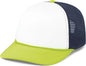 Pacific Headwear P782 Foamie Fresh Trucker Cap - White Navy Chartruese - White Green / 7’’ - 7 7/8’’
