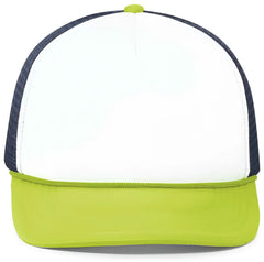 Pacific Headwear P782 Foamie Fresh Trucker Cap - White Navy Chartruese - White Green / 7’’ - 7 7/8’’