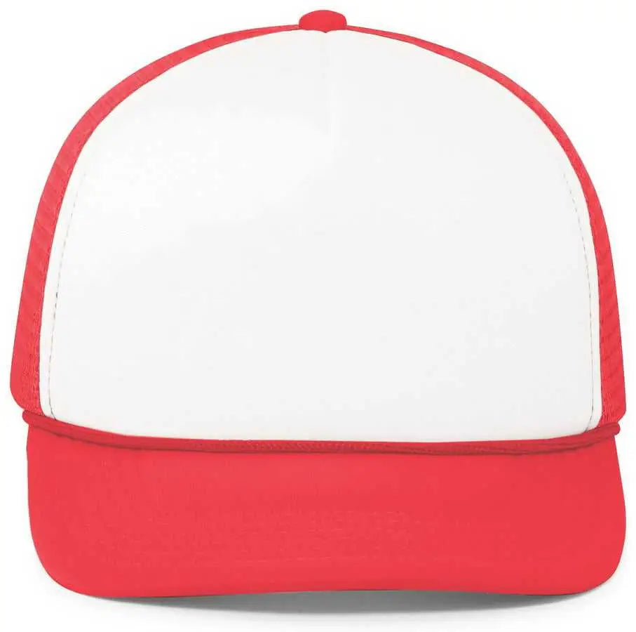 Pacific Headwear P782 Foamie Fresh Trucker Cap - White Red Red - White Red / 7’’ - 7 7/8’’