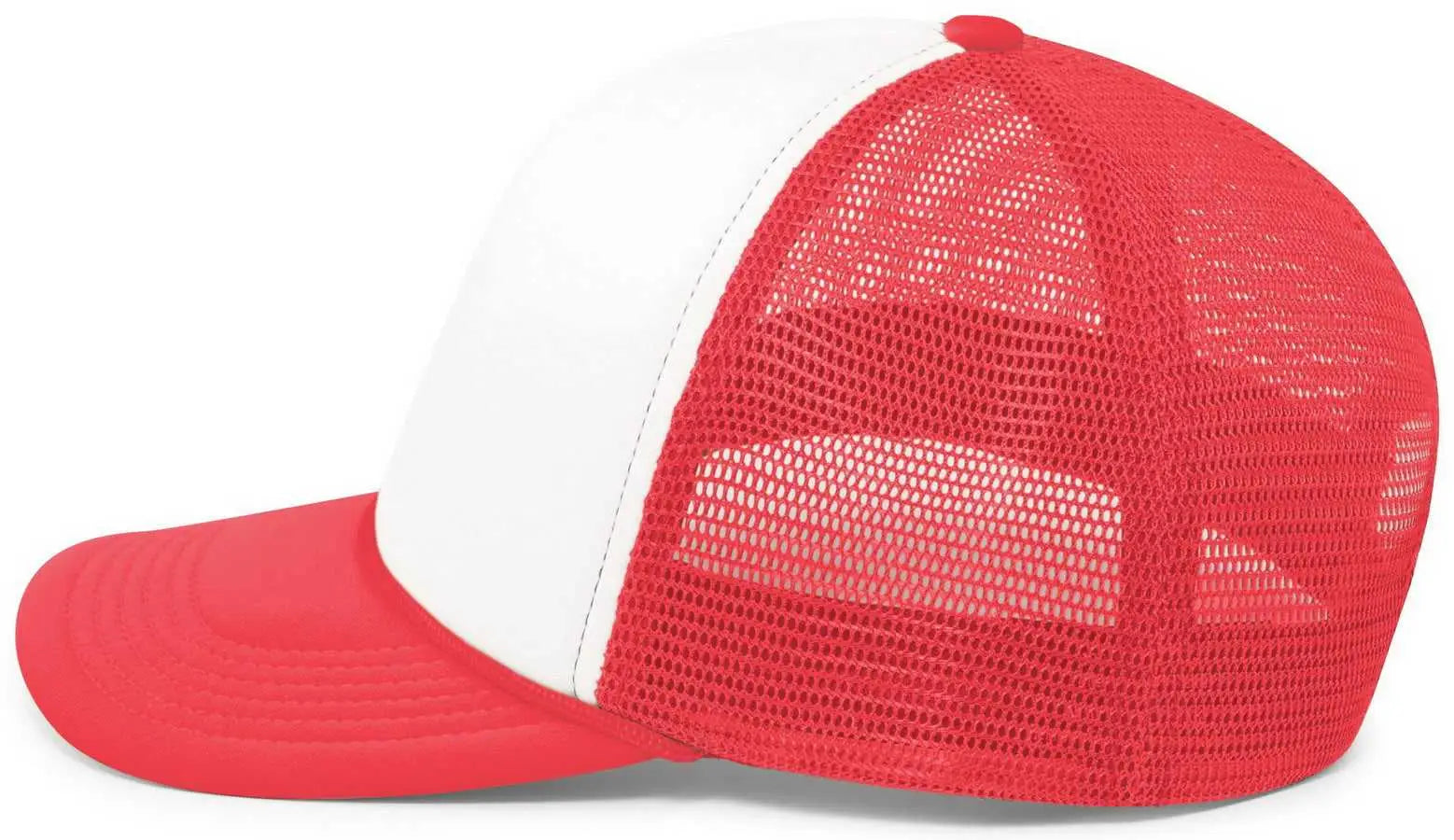 Pacific Headwear P782 Foamie Fresh Trucker Cap - White Red Red - White Red / 7’’ - 7 7/8’’