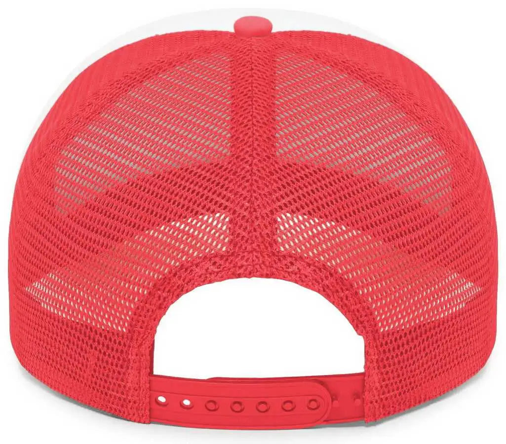 Pacific Headwear P782 Foamie Fresh Trucker Cap - White Red Red - White Red / 7’’ - 7 7/8’’