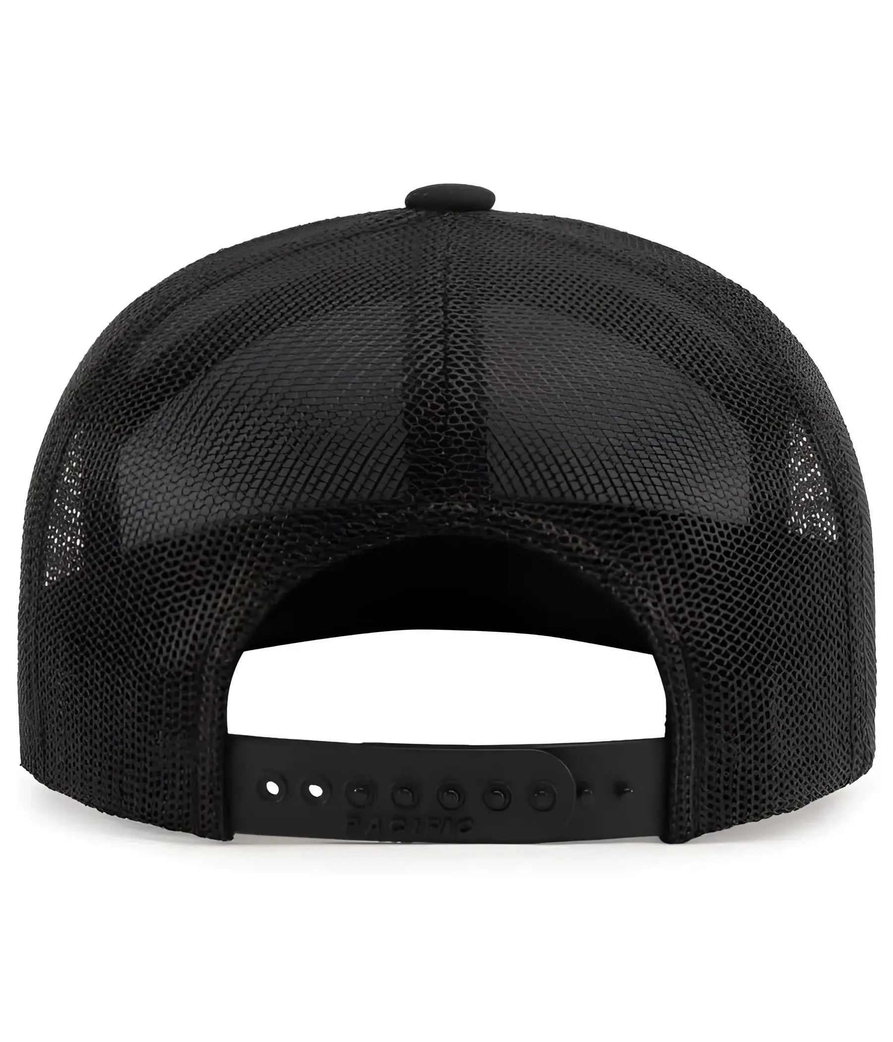 Pacific Headwear P787 6-Panel Arch Trucker Snapback Cap - Black - Black / 7’’ - 7 7/8’’