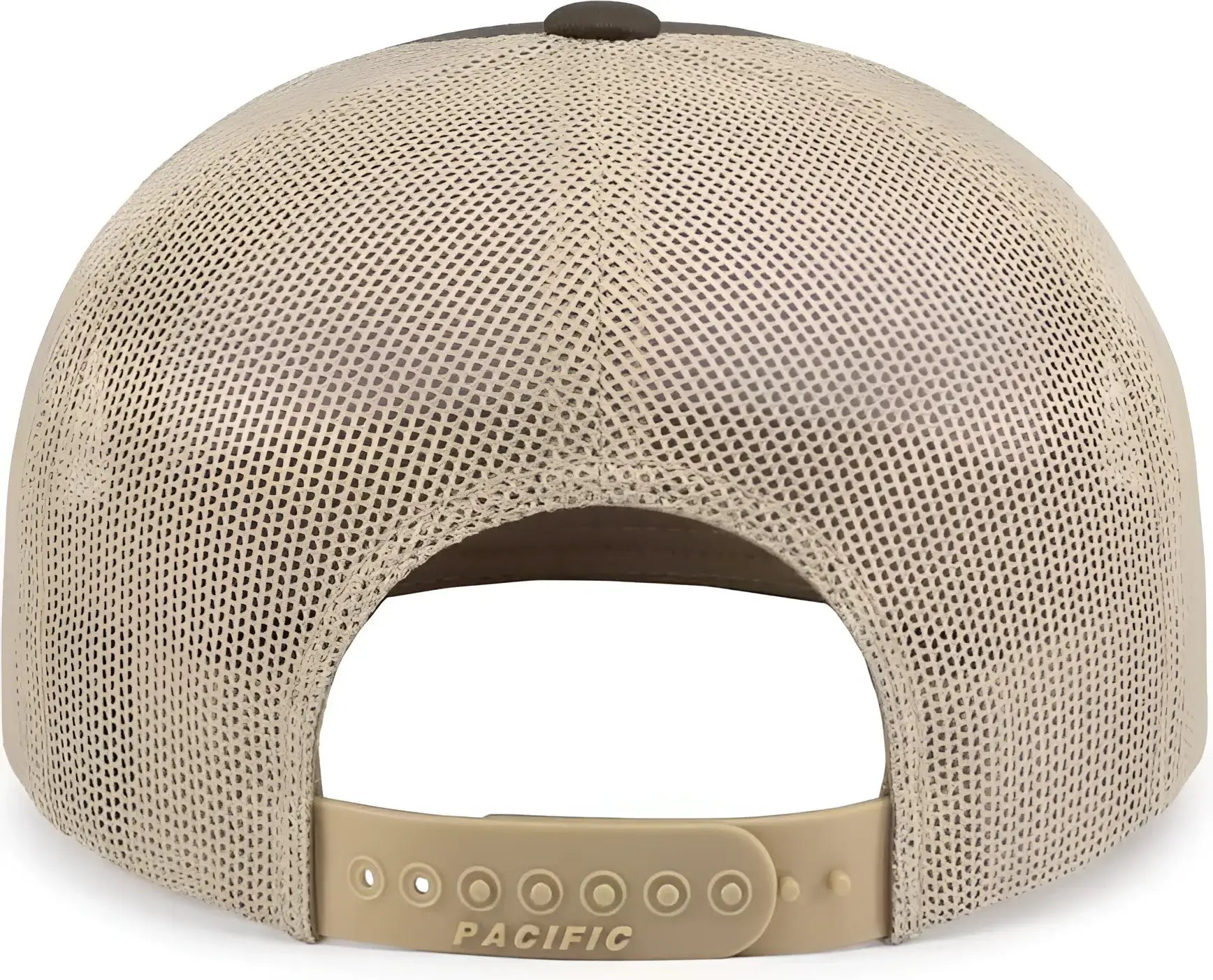 Pacific Headwear P787 6-Panel Arch Trucker Snapback Cap - Brown Khaki Brown - Brown Khaki Brown / 7’’ - 7 7/8’’
