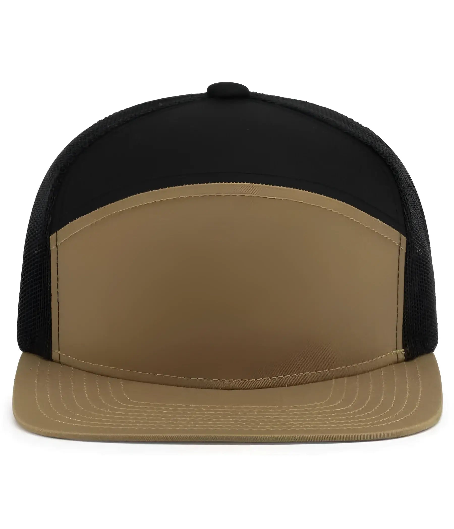 Pacific Headwear P787 6-Panel Arch Trucker Snapback Cap - Buck Black Buck - Buck Black Buck / 7’’ - 7 7/8’’