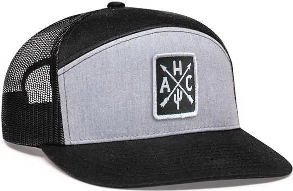 Pacific Headwear P787 6-Panel Arch Trucker Snapback Cap - Navy Buck Navy - Navy Buck Navy / 7’’ - 7 7/8’’