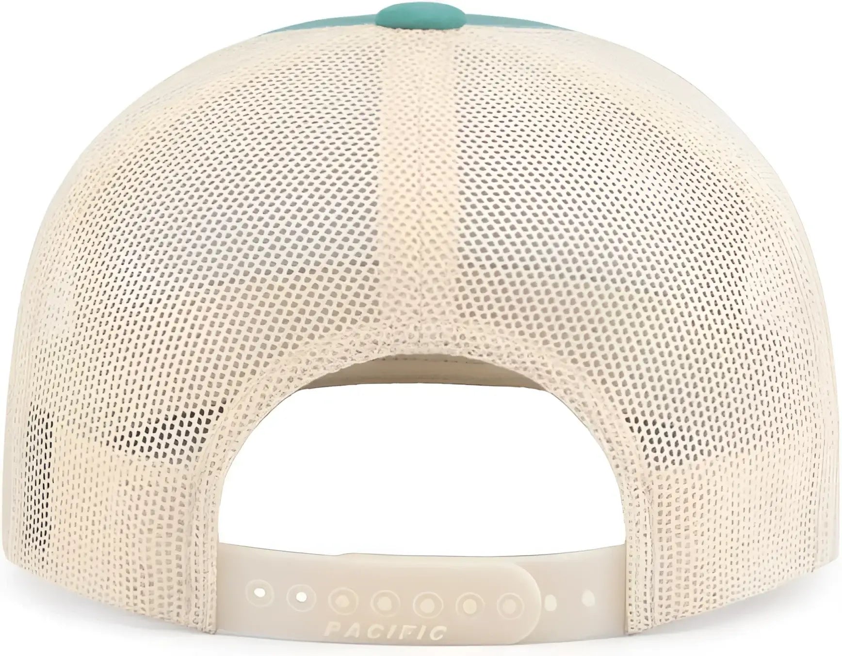 Pacific Headwear P787 6-Panel Arch Trucker Snapback Cap - Teal Beige Teal - Teal Beige Teal / 7’’ - 7 7/8’’