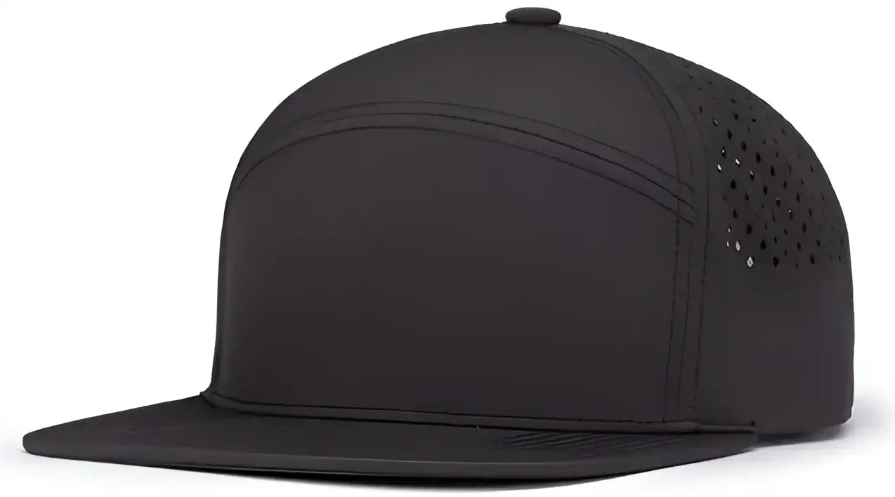 Pacific Headwear P788 Perforated 6-Panel Arch Cap - Charcoal - Charcoal / 7’’ - 7 7/8’’