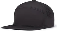 Pacific Headwear P788 Perforated 6 Panel Arch Cap Charcoal Charcoal / 7’’ 7 7/8’’