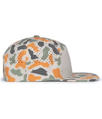 Pacific Headwear P788 Perforated 6 Panel Arch Cap Khaki Blaze Camo Blaze Camo Khaki Blaze Camo Blaze Camo / 7’’ 7 7/8’’
