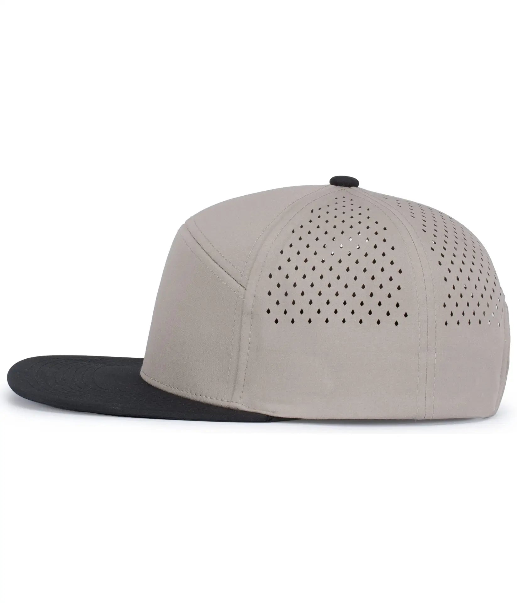Pacific Headwear P788 Perforated 6-Panel Arch Cap - Mink Black - Mink Black / One Size Fits Most