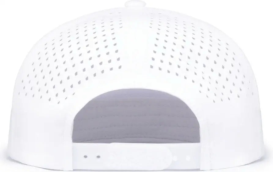 Pacific Headwear P788 Perforated 6-Panel Arch Cap - White - White / 7’’ - 7 7/8’’