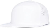 Pacific Headwear P788 Perforated 6 Panel Arch Cap White White / 7’’ 7 7/8’’