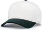 Pacific Headwear P814 Heritage 5-Panel Snapback Cap - Vintage White Dark Green - Vintage White Dark Green / One Size